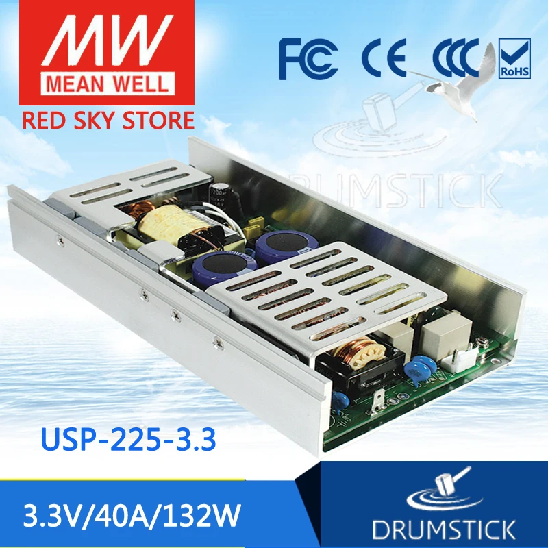 

MEAN WELL USP-225-3.3 3.3V 40A meanwell USP-225 3.3V 132W Single Output with PFC Function Power Supply