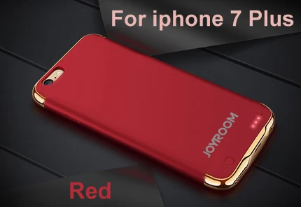 2500 мАч 3500 мАч зарядное устройство чехол для iPhone 6 6s Plus 7 7plus внешний резервный для мобильного телефона зарядное устройство чехол - Цвет: red for i7 plus