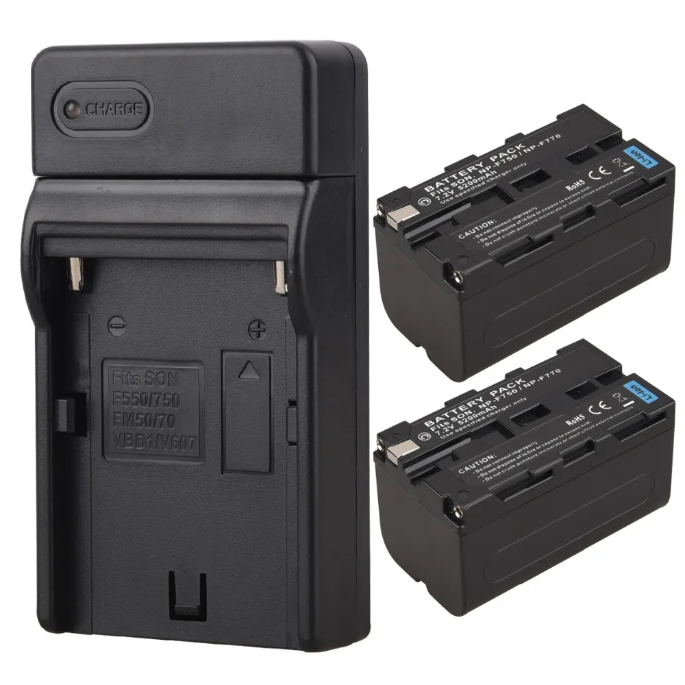 

New 7.2V 5200mAh NP-F750 NP-F770 Rechargeable Camera Battery Pack for Sony NP-F750 NP-F770 Digital Li-ion Battery