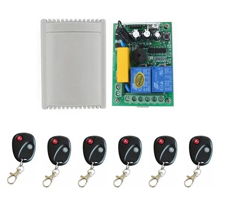 free ship AC220V 2CH 10A Radio Controller RF Wireless Relay Remote