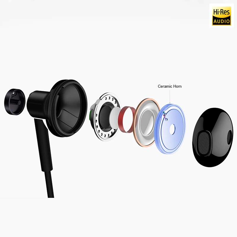Online Original Xiaomi Hybrid DC Dual Driver Half In ohr Kopfhörer Keramik Horn MEMS Mikrofon Draht Control Ohr Handys Für Xiaomi Telefon
