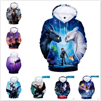 

Spring Autumn Cartoon How to Train Your Dragon 3D Print Hooded Baby Boy Girl Sweatshirt Adult Top Sportswear Streetwear Men Coat