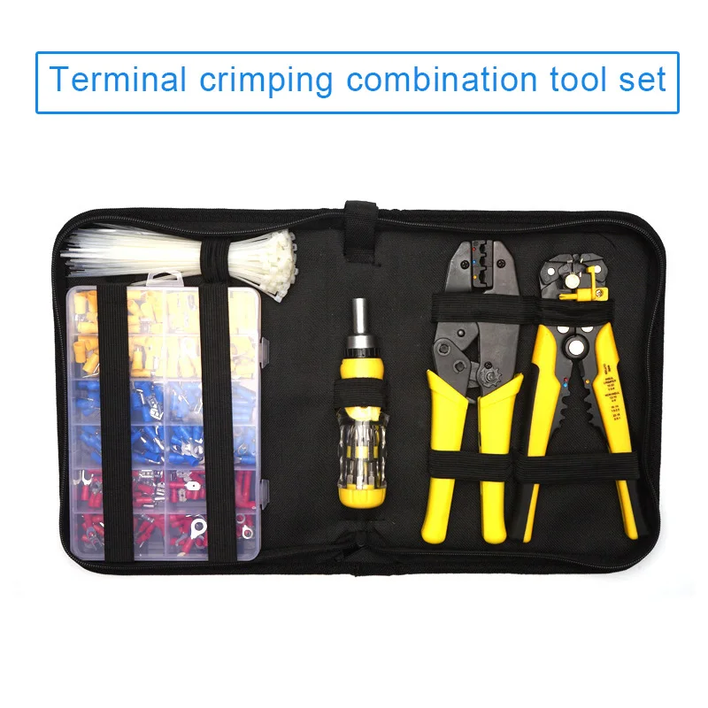 

Newest Wire Cable Tube Crimping Tools Terminal Crimping Tool Set with Tool kit