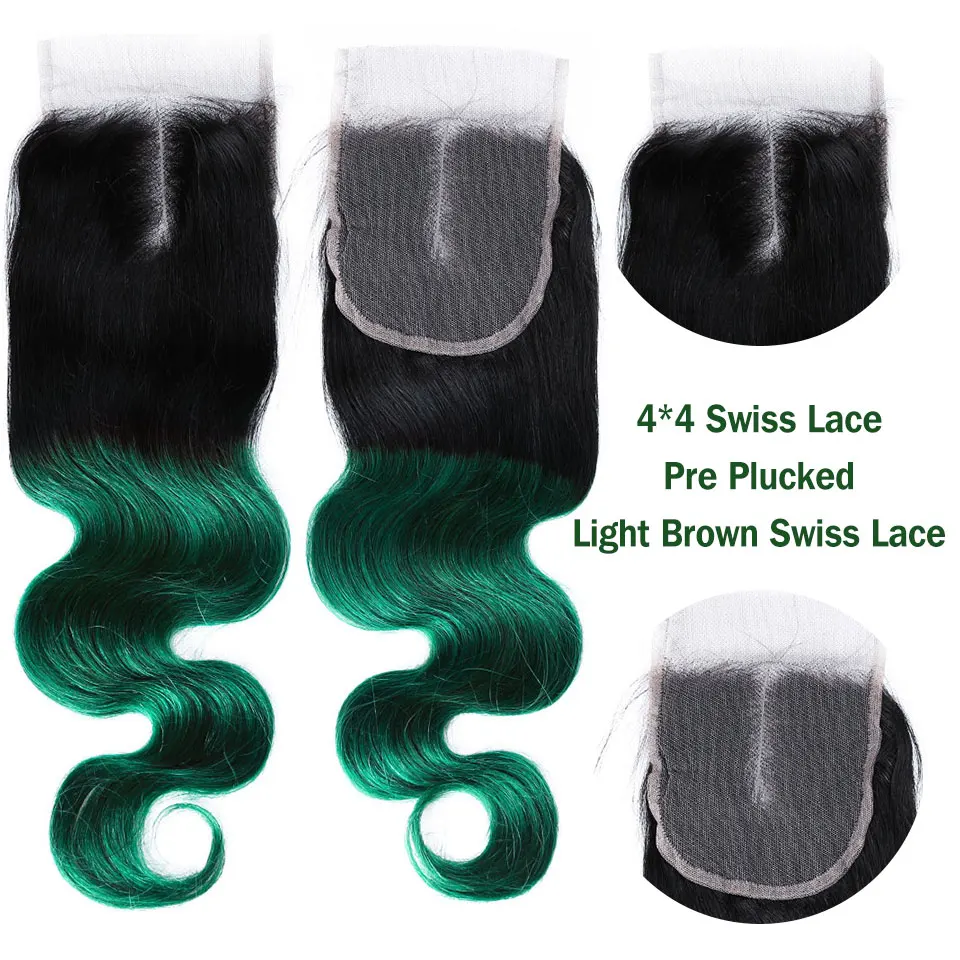 Ombre Brazilian body wave hair with closure (17)