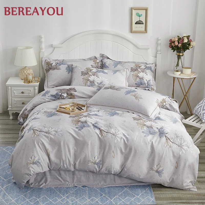 Комплект постельного белья Tencel 4 шт. роскошный комплект с винтажным принтом
