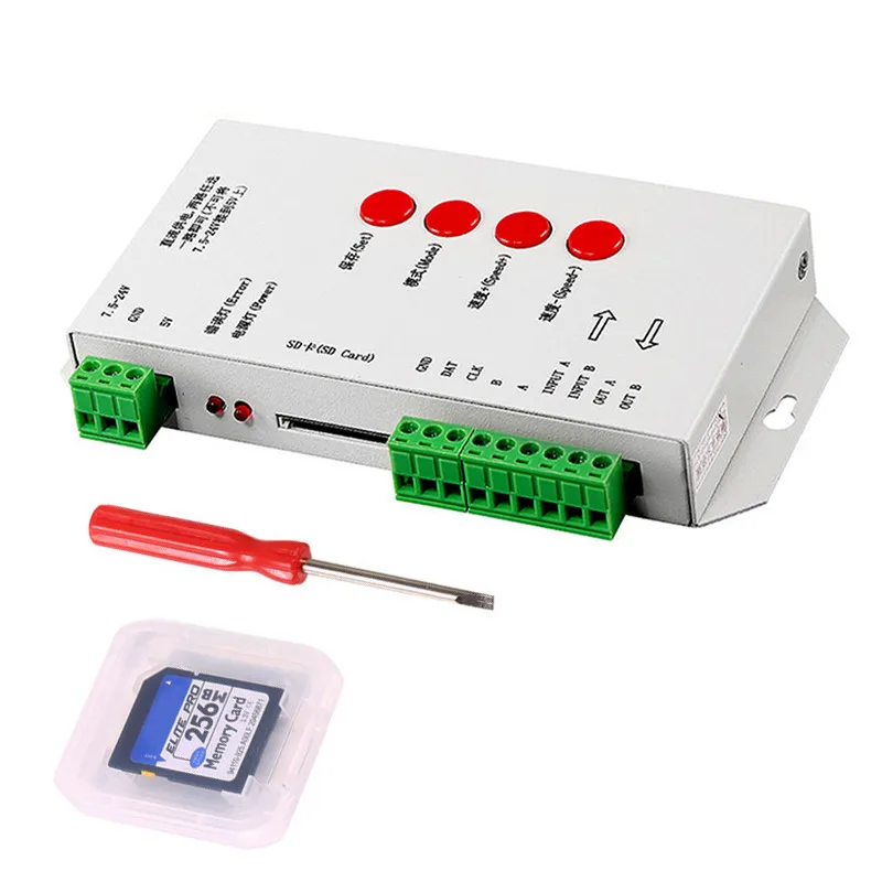 

LED T1000S/K1000C/T4000S/T300K RGB Controller for WS2812B WS2811 WS2813 2815 TM1804 LPD6803 Any IC RGB LED Strip DMX Controller
