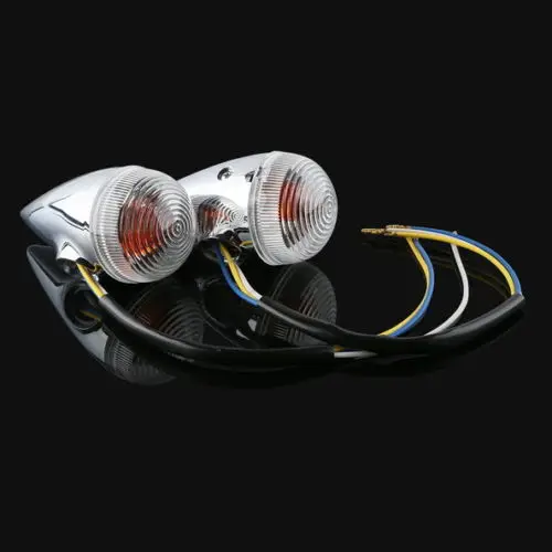 

Motorcycle Clear Bullet Front Turn Signal For YAMAHA XV1900 2006-2013 07 08 09 10 11 12 New