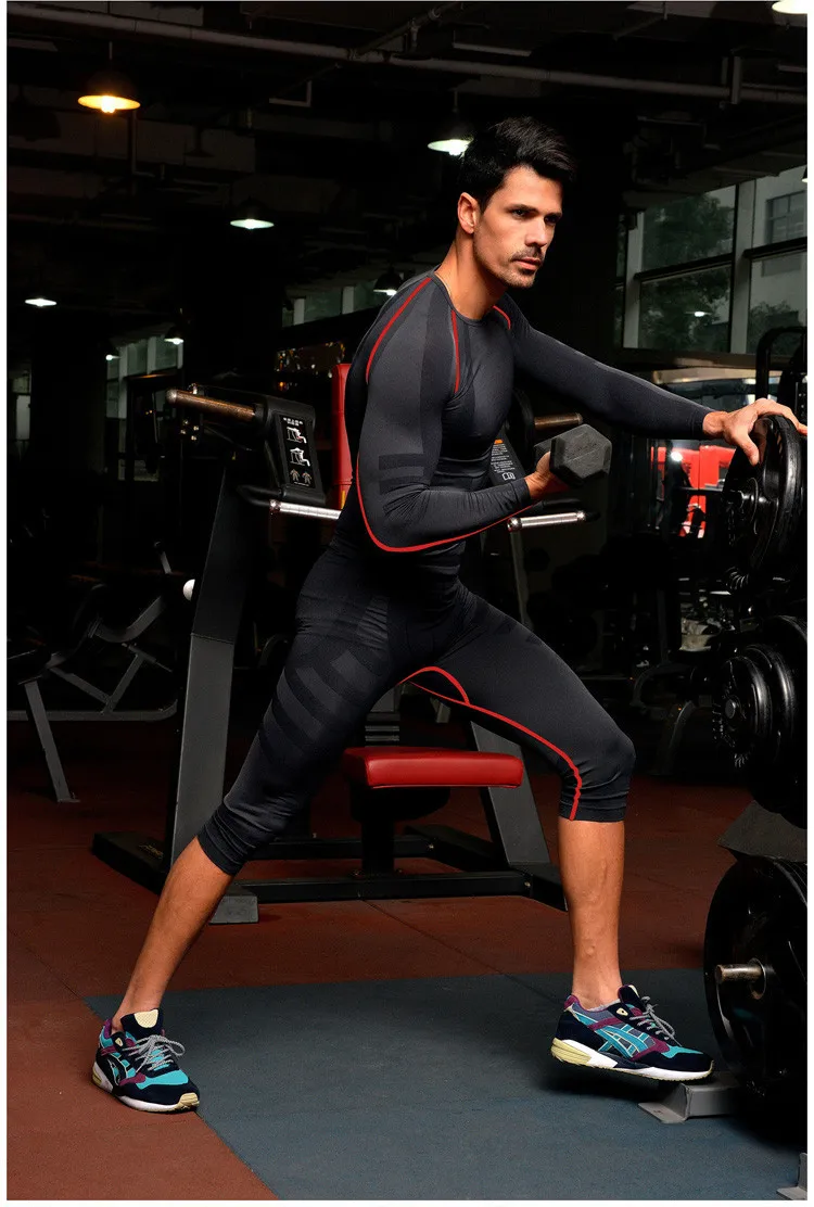 Новейшие мужские компрессионные колготки, штаны для фитнеса и тренировок, мужские Леггинсы для бодибилдинга, дышащие штаны для спортзала, спортивные брюки