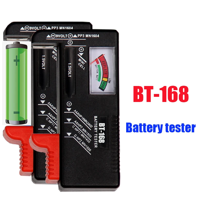 

WHDZ Universal BT168 Digital Battery Tester Volt Checker for AA AAA 9V Button Multiple Size Voltage Meter Tools