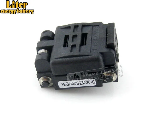 

Plastronics 16QN50K23030 16QN50S23030 IC Test Socket Adapter 0.5mm Pitch for QFN16, MLP16, MLF16 Package