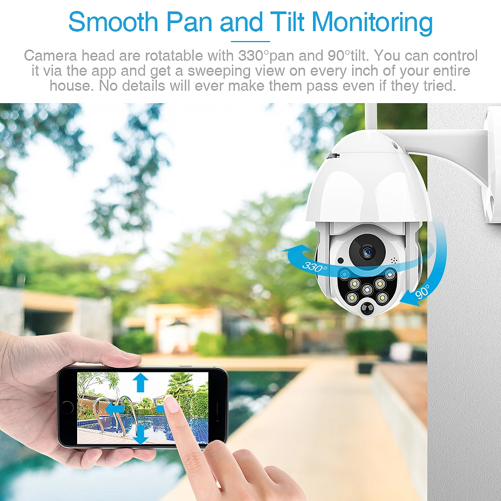  YCC365 1080P 2.0MP Waterproof IP Camera Outdoor Camera WiFi CCTV Camera wireless Auto Tracking Nigh - 33021136213