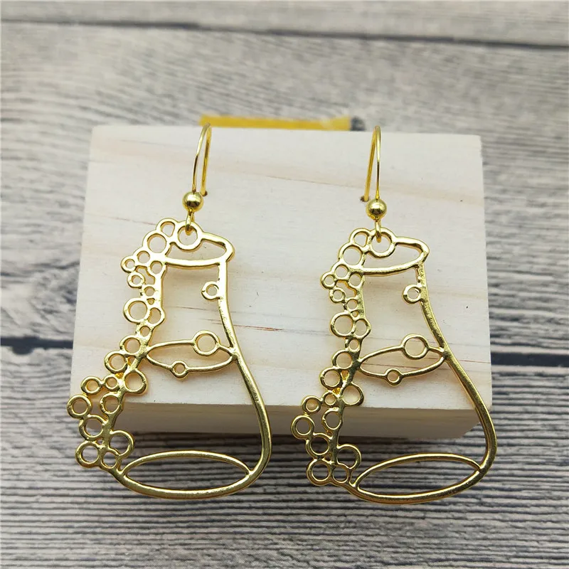 

New Erlenmeyer Flask Drop Earrings Potion Bottle Chemistry Laboratory Graduation Gift Conical Flask Dangle Earrings Women