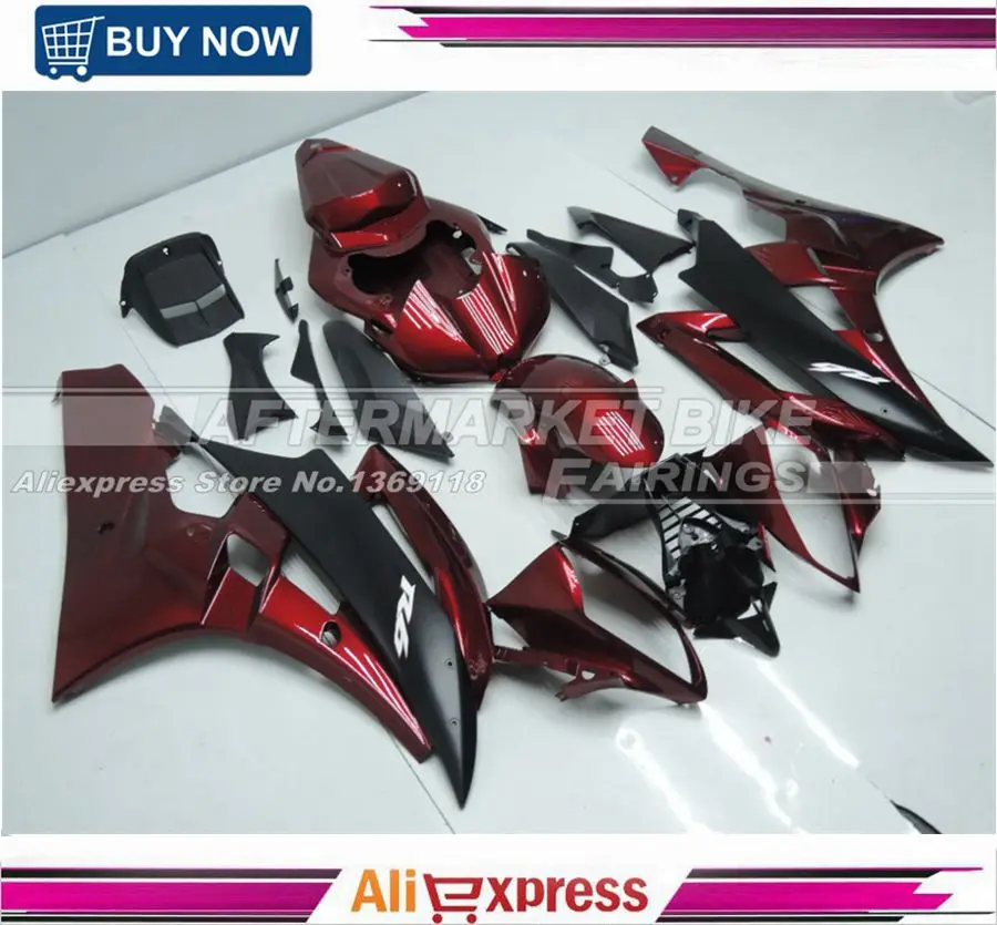 US $417 57 7% OFF|100% Good Quality Fairing Body For Yamaha YZF R6 06 07 ABS Plastic Fairing Kit Candy Red-in Covers & Ornamental Mouldings from
