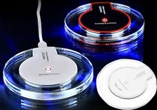 Qi Wireless Charger For iphone x 8 8 Plus Universal Clear Crystal Phone Wireless Charger For