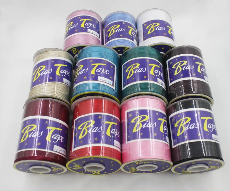 Polyester Satin Bias Tape Bias Binding 25yard/roll polyester ribbon,sewing ribbon,satin ribbons,satin ribbon