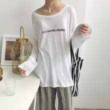 Han edition printed long sleeve (film) before andcotton blouse