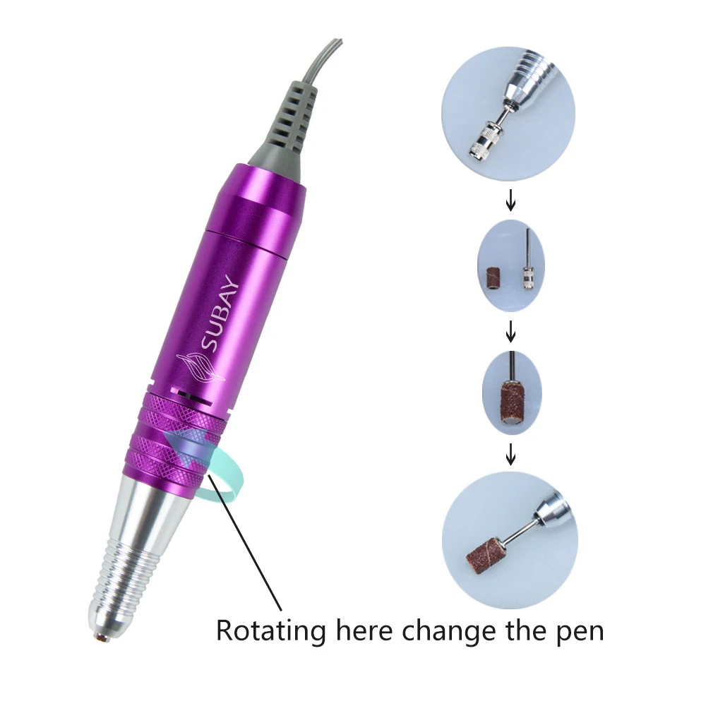 4 цвета Pro Subay электрическая пилка для маникюра 220 в EU/110 В US Plug инструменты для ногтей для маникюра 30000 об./мин