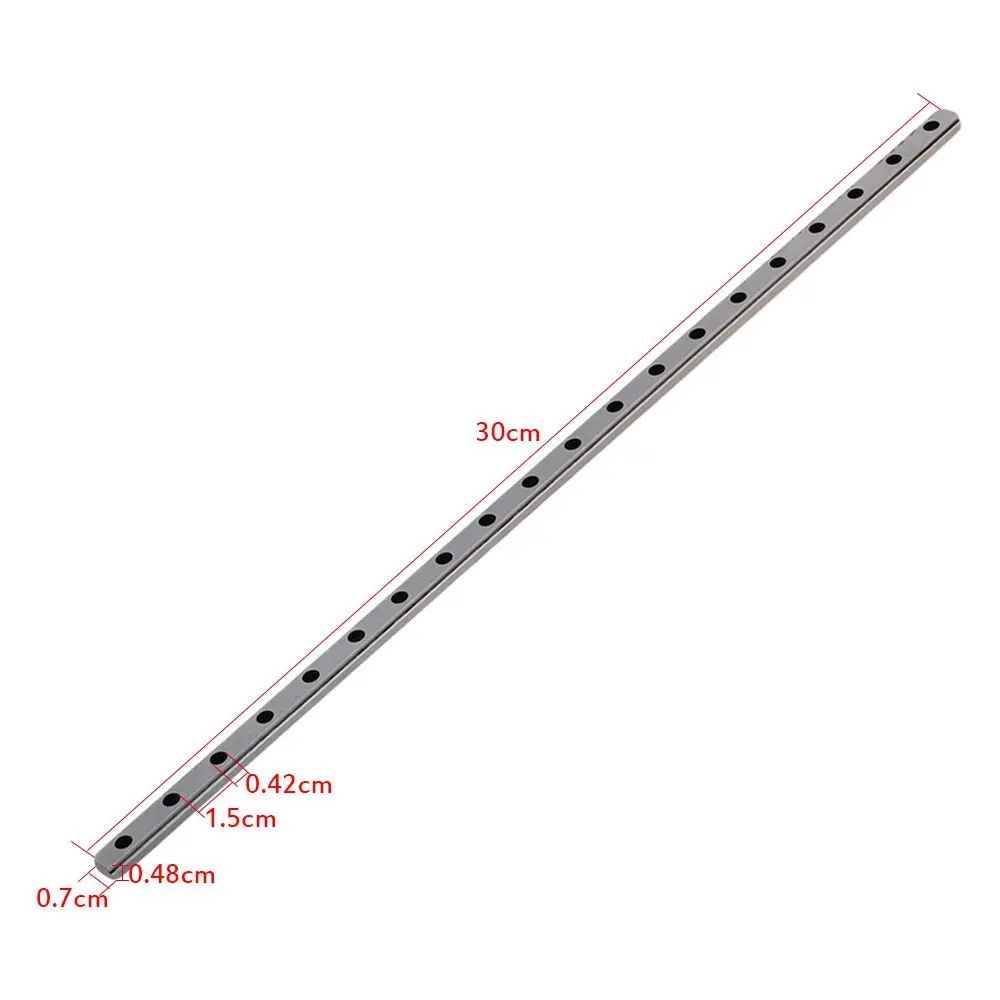 

MGN7 300mm Length Bearing Steel Linear Sliding Guideway Rail Silver