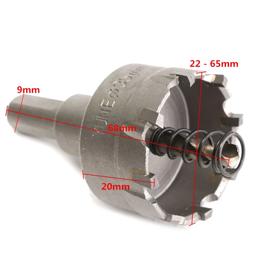 6 шт. Твердосплавный Наконечник TCT сверло отверстие пилы 22-65 мм набор сверл Отверстие пила Резак для нержавеющей стали металлический сплав сверлильный набор