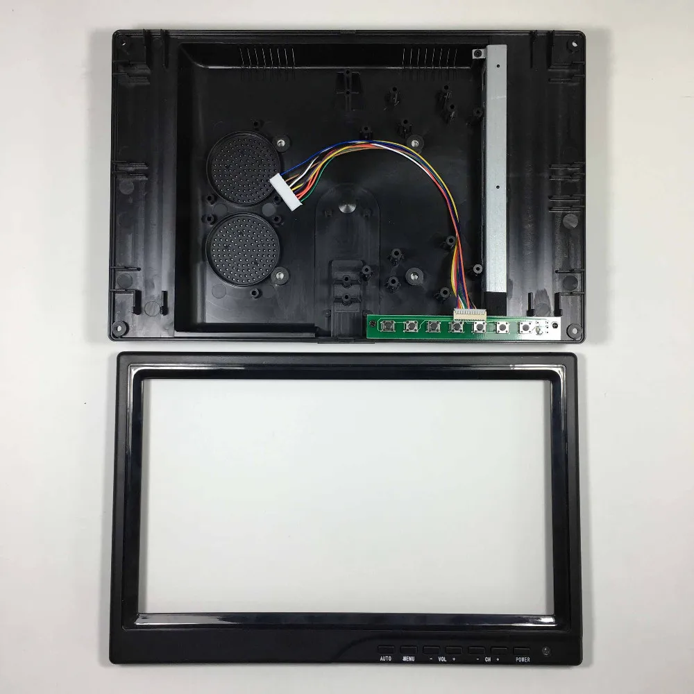  Plastic case for 10.1inch 1366x768 16:9 LCD screen for HDMI+VGA+DVI LCD driver board M.NT68676