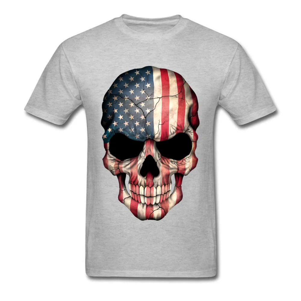 American Flag Skull_grey