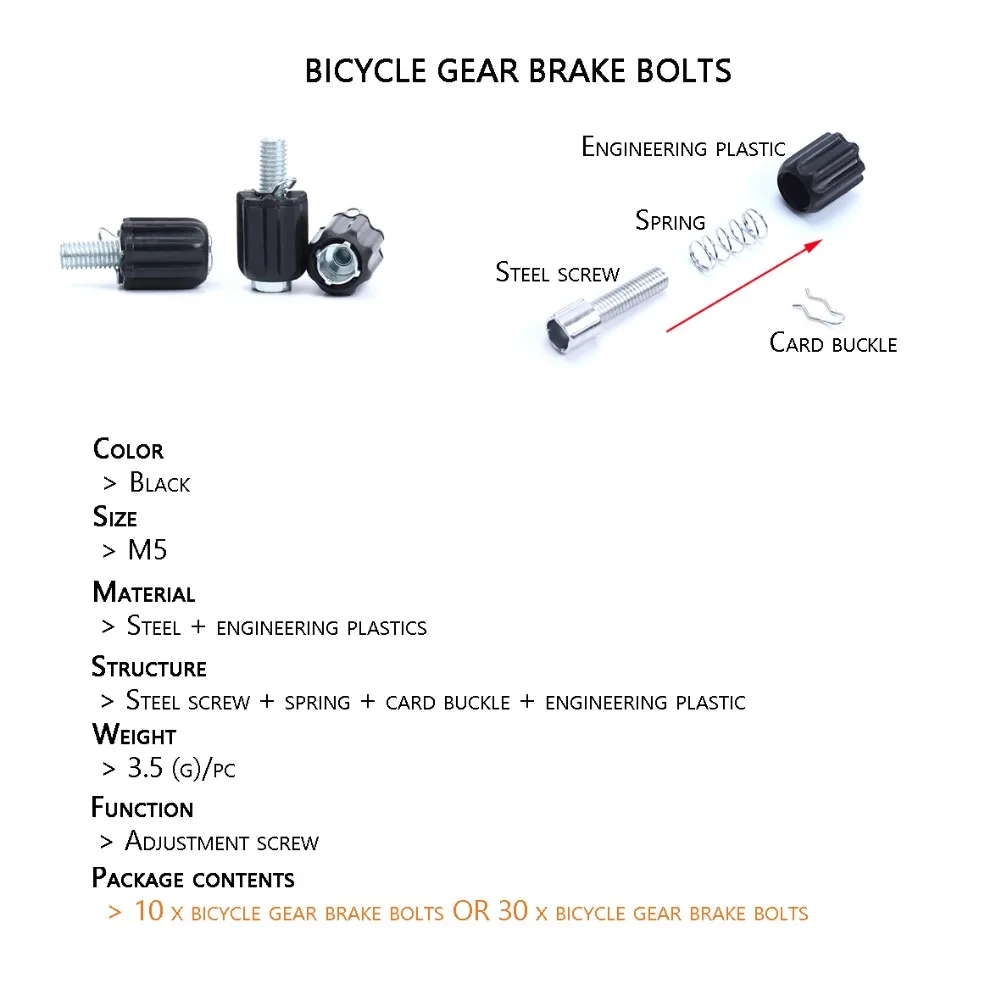 10 шт./30 шт. велосипедные дисковые тормозные болты M5 тонкая Регулировка винт Передний Задний переключатель передач MTB рычаг переключения передач фиксированные болты