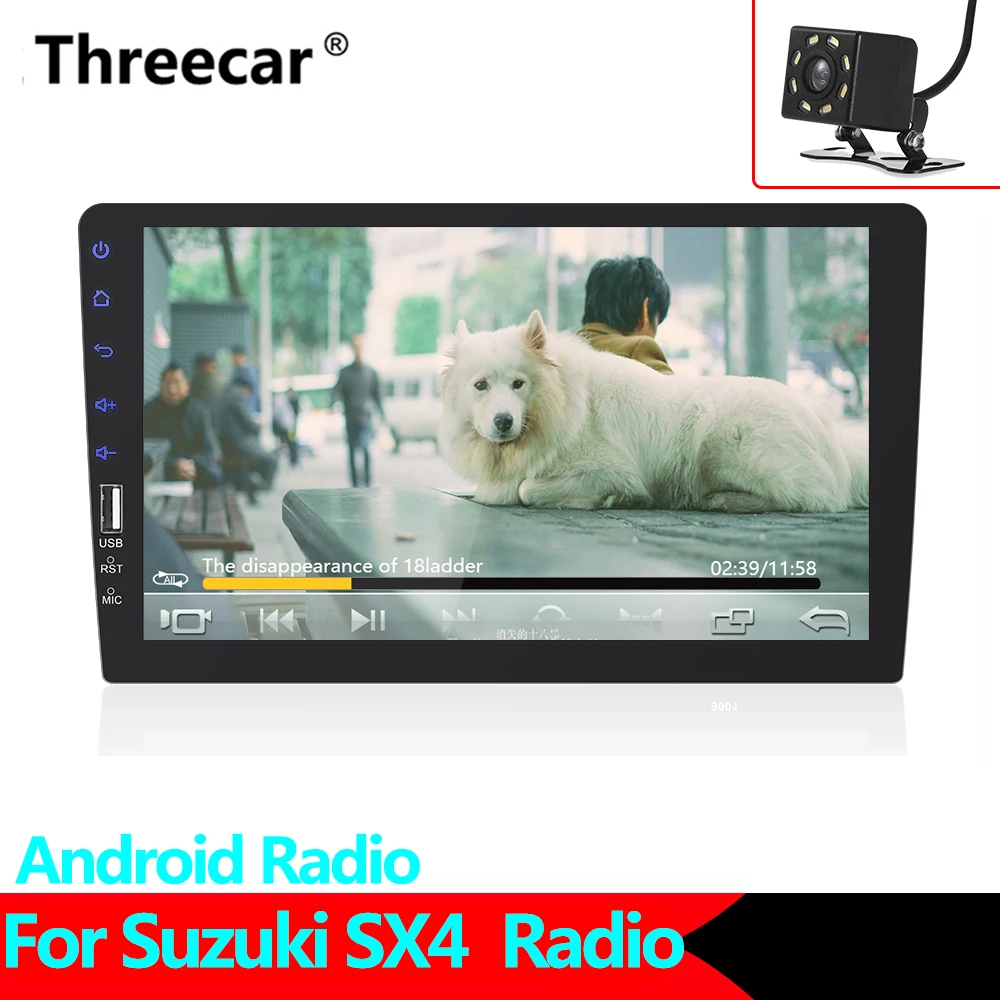 2Din 9 ''Android gps MP5 автомобильный магнитофон стерео wifi Автомобильный dvd-плеер для Suzuki SX4 2006 2007 2008 2009 2010 2011 2012 - Цвет: Android with cam