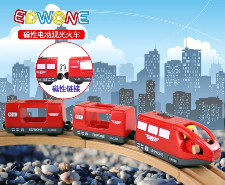 Все виды электропоездов магнитный автомобильный трек железнодорожные аксессуары развивающие DIY игрушки подарки для детей подходят Томас треки EDWONE