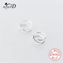 Romad, 925 пробы, серебряные маленькие ушные кости, ушные пряжки, кольцо, 6 мм, 8 мм, 10 мм, плотно Упакованные мини Двойные серьги для женщин