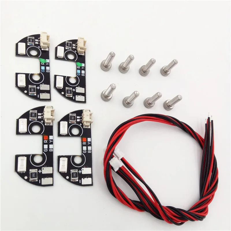 4 шт. Светодиодная панель для квадрокоптера 5 В с кабелем|navigation light|power boardnavigator led