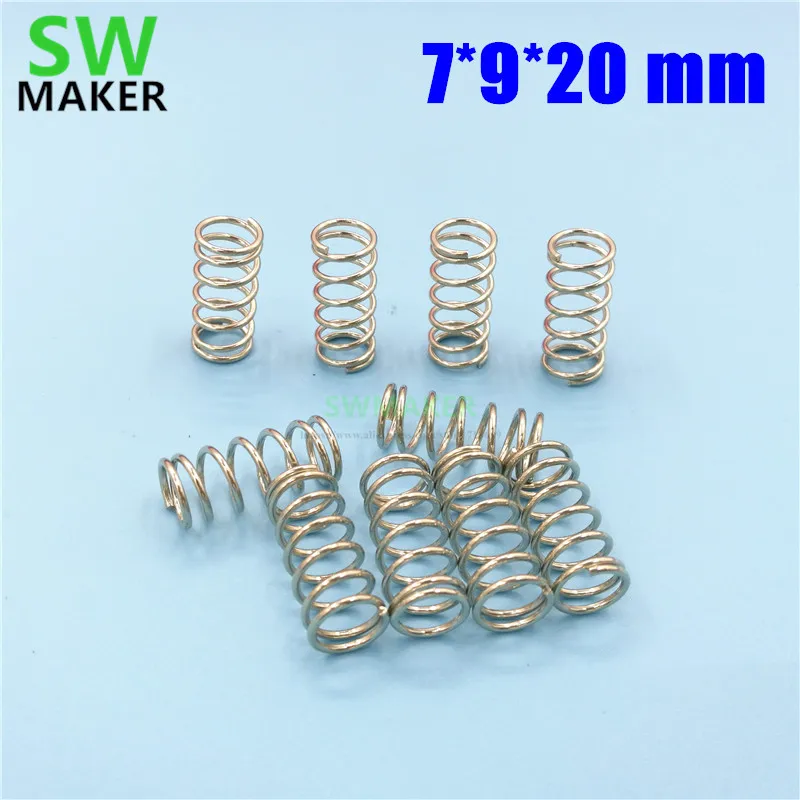 

7*9*20 mm Compression Spring Leveling Extruder Springs for Reprap MaKerbot powerful springs 1mm diameter