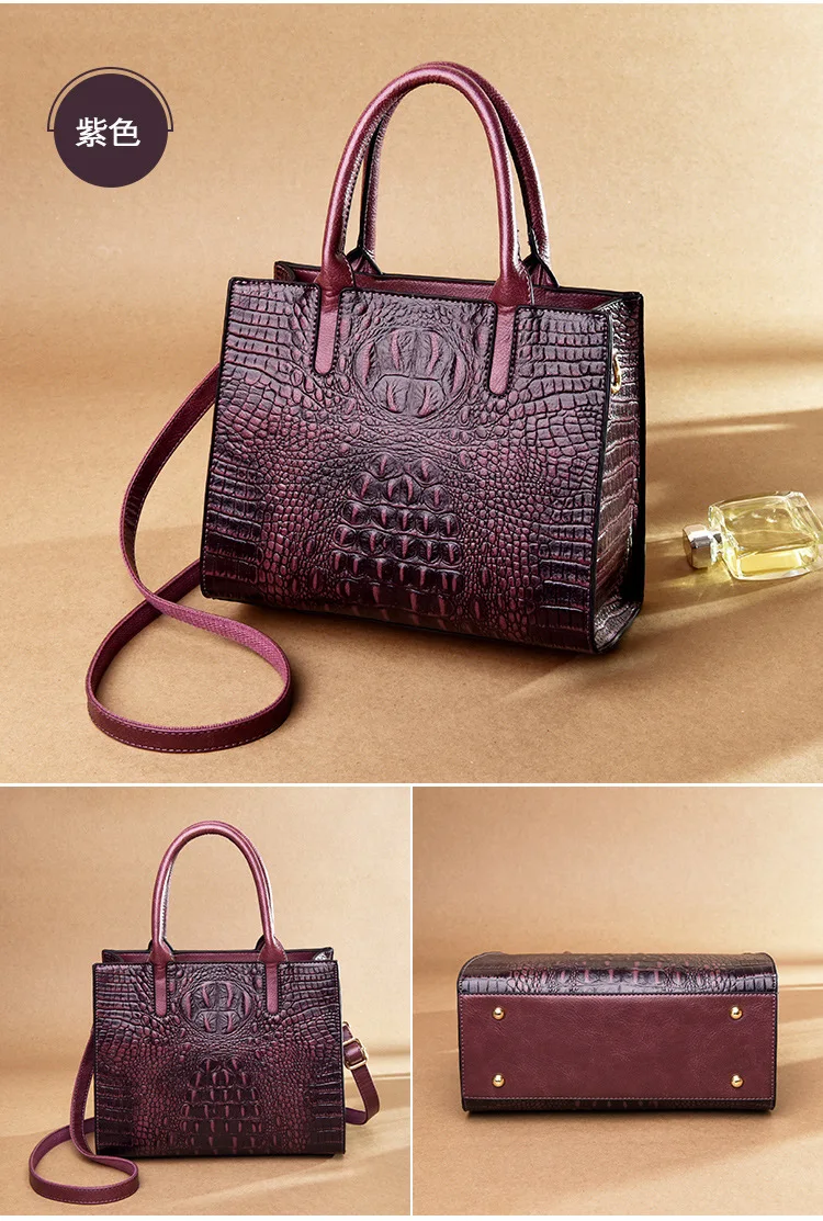 LUYO, винтажная мода, крокодиловая кожа, натуральная кожа, роскошные сумки, женские сумки, дизайнерская женская сумка на плечо, женская сумка