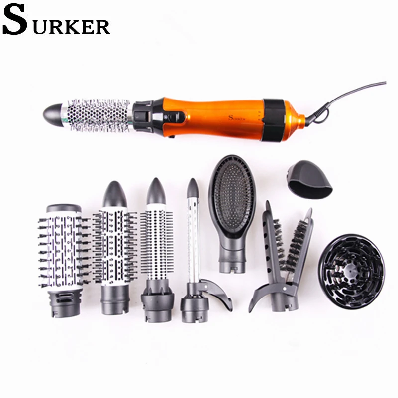 

Surker Professional Hair curling iron 10 in 1 Barber Multifunctional Corrugated Hair Curler Hair Dryer Brush rizador de cabello