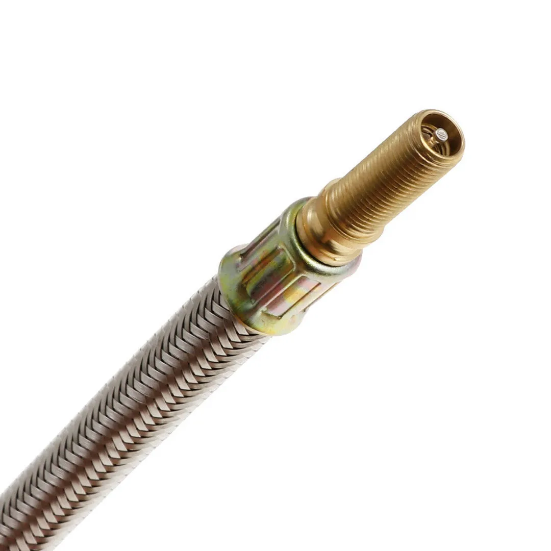 New Arrival 1pc 150mm Stainless Steel Braided Flexible Hose Car Wheels Tyre Valve Stems Extensions Tube Adapter