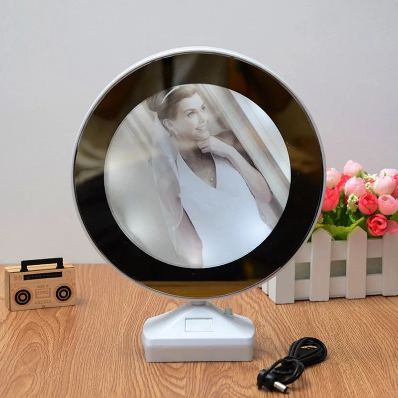 Creative Magic 7 Inch Multi function LED Light Photo Frame With Mirror