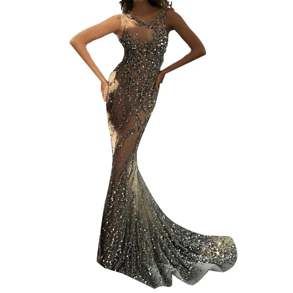 

2019 Fashion Women Dresses Newly Ladies Sexy Lace V-Neck Long Party Back Hollow Elegant Gift Hot Sale High Quality vestidos DD5