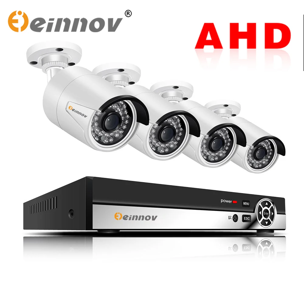 

Einnov 4CH 1080P Video Surveillance Outdoor 2MP CCTV Camera Set Security System Kit DVR AHD Camera Indoor Night Vision P2P HD