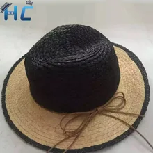 Summer Straw Panama Beach Hats for Women Girls Tea Party Classic Black Girdle Jazz Sun Hat Chapeu Feminino Sombrero Mujer
