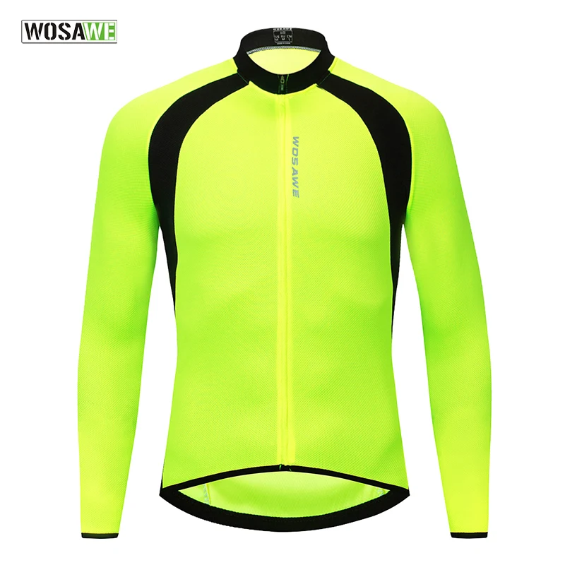 

WOSAWE Mesh Breathable Cycling Jersey Summer Mtb Road Bike Cycling Clothing Maillot Ciclismo Quick-Dry Long Sports Racing Tops