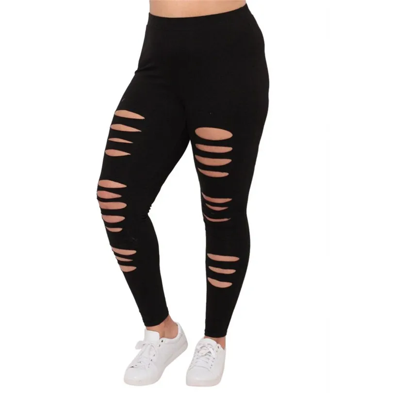  New Fashion Plus Size Womens Summer Sexy Leggings Biref Trousers Sport Hole Casual Daily Long Pants  #4F09 (4)
