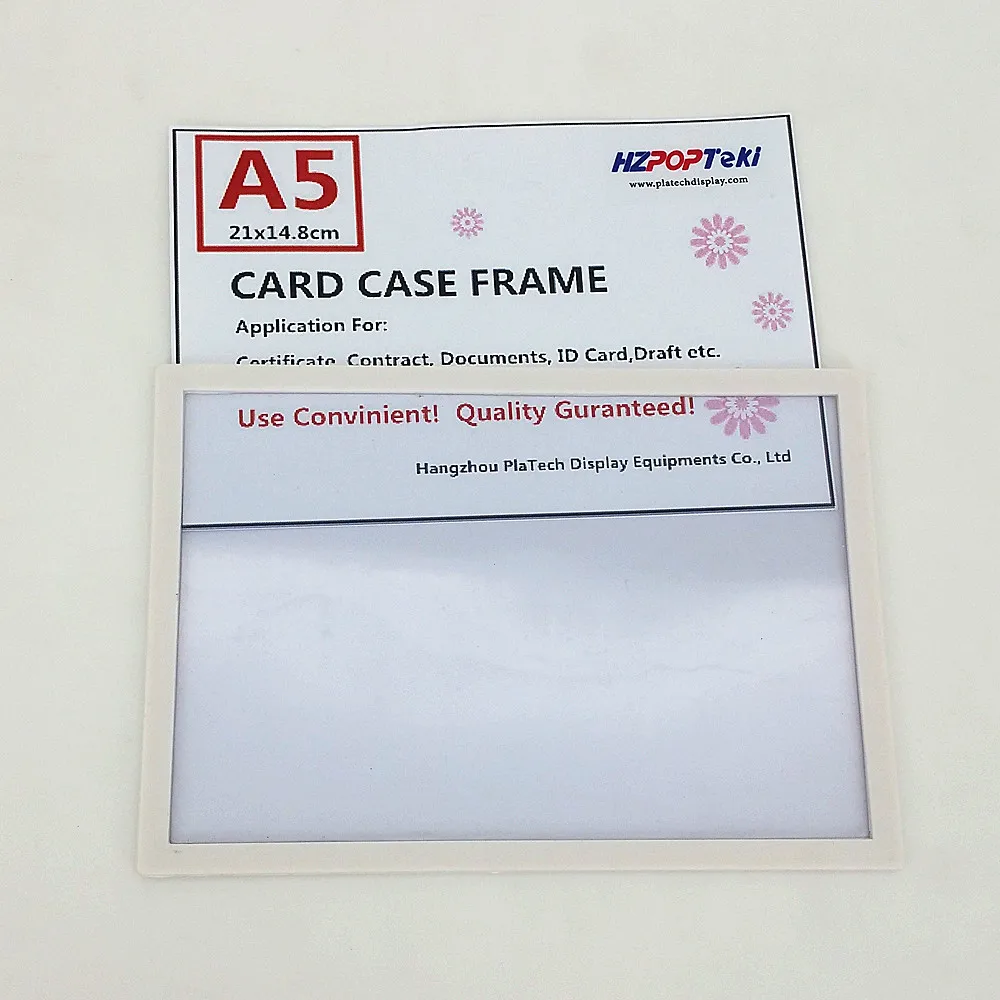 Image A5 Sticked by Tape Plastic POP Paper Sign Card Label Display Show Case Frame on Retail Store Shelf Promotion 10pcs