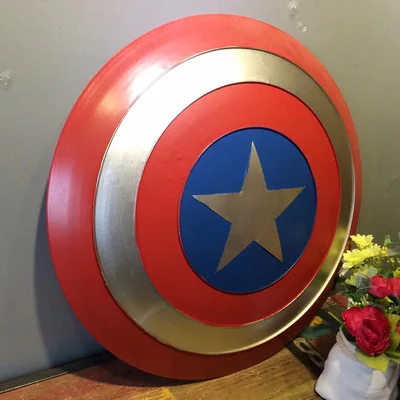 

47cm High Quality Movie The Avengers Captain America Shield Rogers Bar Decorate Metal Shield Cosplay Halloween Prop/Gift supeman