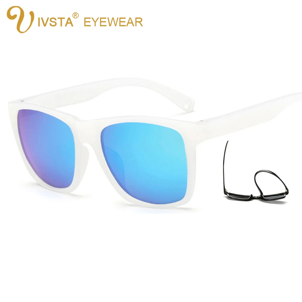 IVSTA Спортивные очки TR90 пластиковая титановая оправа свет модный скейтборд солнцезащитные очки с поляризированными стеклами Для мужчин квадратное зеркало 2026 синего и белого цвета