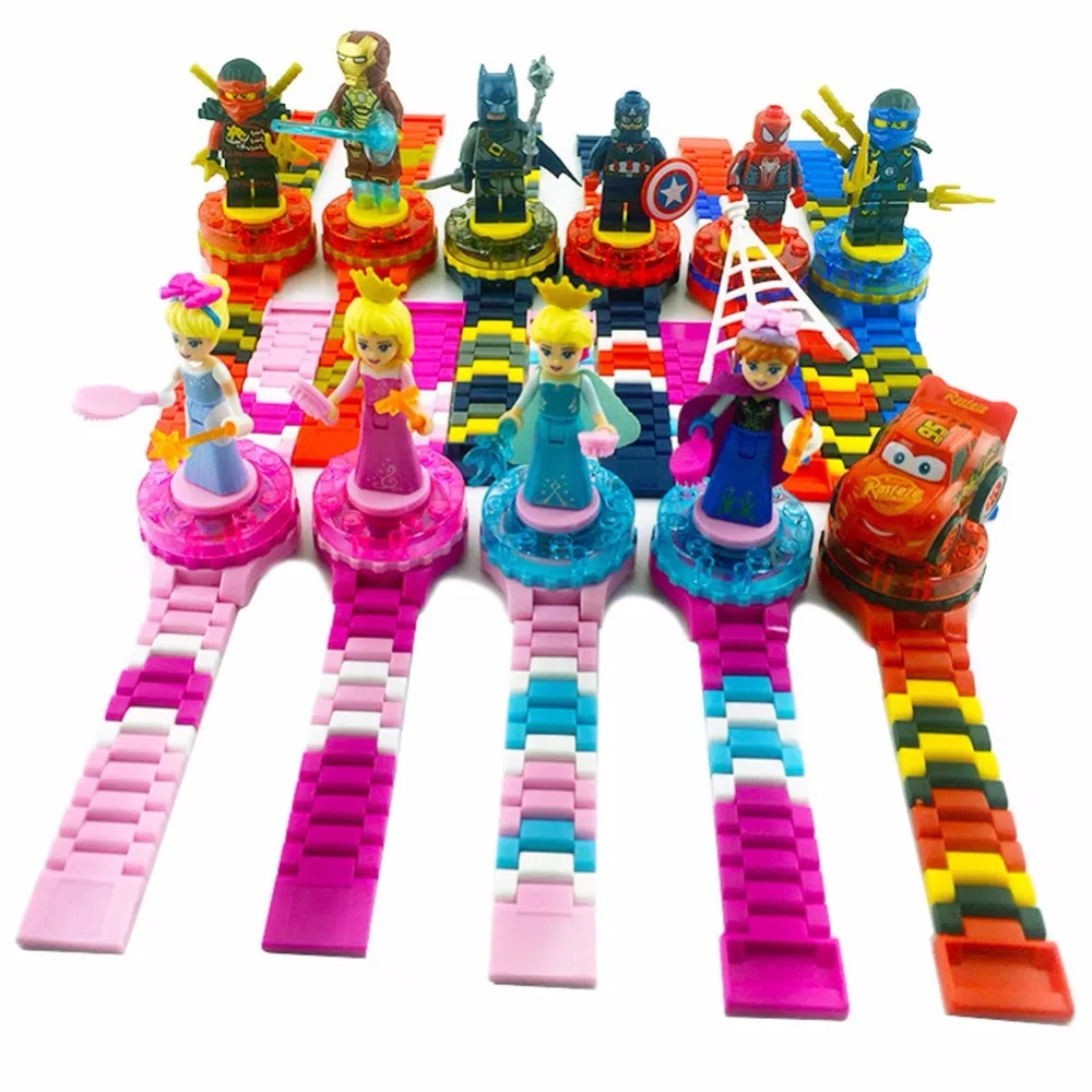 

Princess Building blocks Watch Bricks Compatible With legoingly Ninjagoed Snowing ANNA Oceans girl Funny Toys for children gift