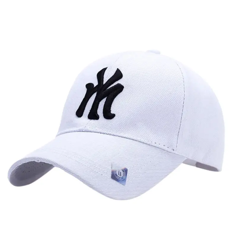 Унисекс пары корейский стиль открытый бейсбольная кепка хип-хоп Письмо алфавит вышитые сплошной цвет Регулируемая остроконечная шляпа