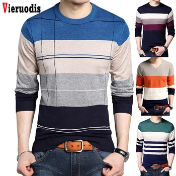 

Spring Autumn 2019 Winter Men Brand Pullover Clothing jersey clothing knitwear Sweater Men Casual Striped Pull Slim fit Men