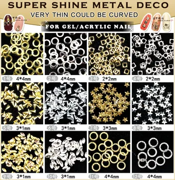 

150pcs/lot hot DIY Nail Art Studs Rivet Inverted triangle round square mini nail art design