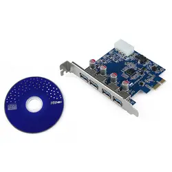 GTFS-Лидер продаж 4-Порты и разъёмы SuperSpeed USB 3,0 PCI-E PCI Express карта с 4-контакт IDE Мощность разъем NEC uPD720201