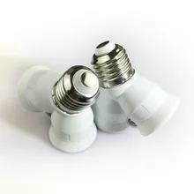 1Pcs Fireproof E27 to 2 E27 lamp Holder Converter Socket Conversion light Bulb Base type 2E27 Y Shape Adapter For led Lamp