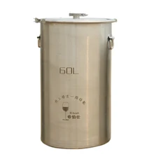 60L 304 Edelstahl Eimer Home Brau Gärung Tank Für Wein & Bier Fermenter Mit Anker Ear Design Vorratsbehälter